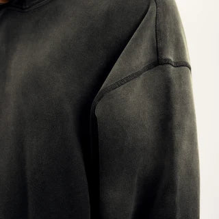 everything will be alright - Oversized Heavyweight Sun Faded - Smokey Black