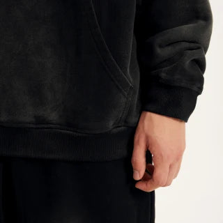 everything will be alright - Oversized Heavyweight Sun Faded - Smokey Black