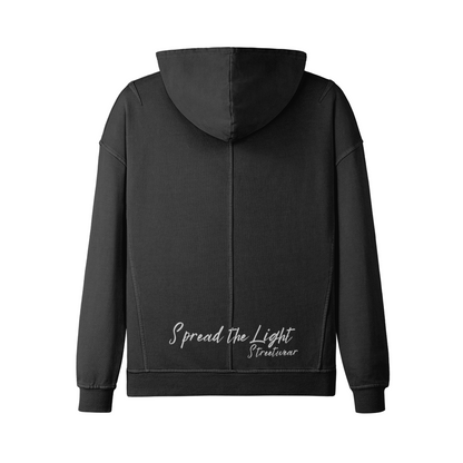 this too shall f*ing pass -  Faded Slit Hem Turtleneck Hoodie - Black