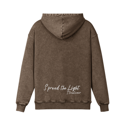 you are magic - Oversized Heavyweight Faded Hoodie - Brown