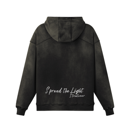 everything will be alright - Oversized Heavyweight Sun Faded - Smokey Black
